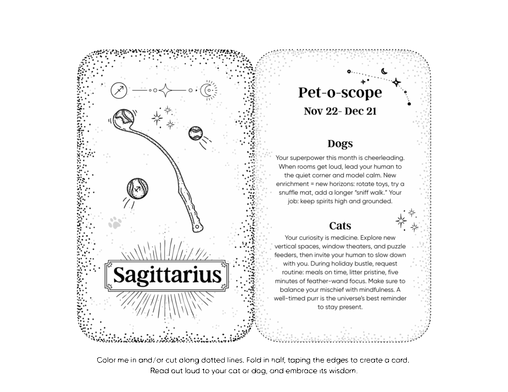 Sagittarius Pet-o-Scope by Palms & Paws
